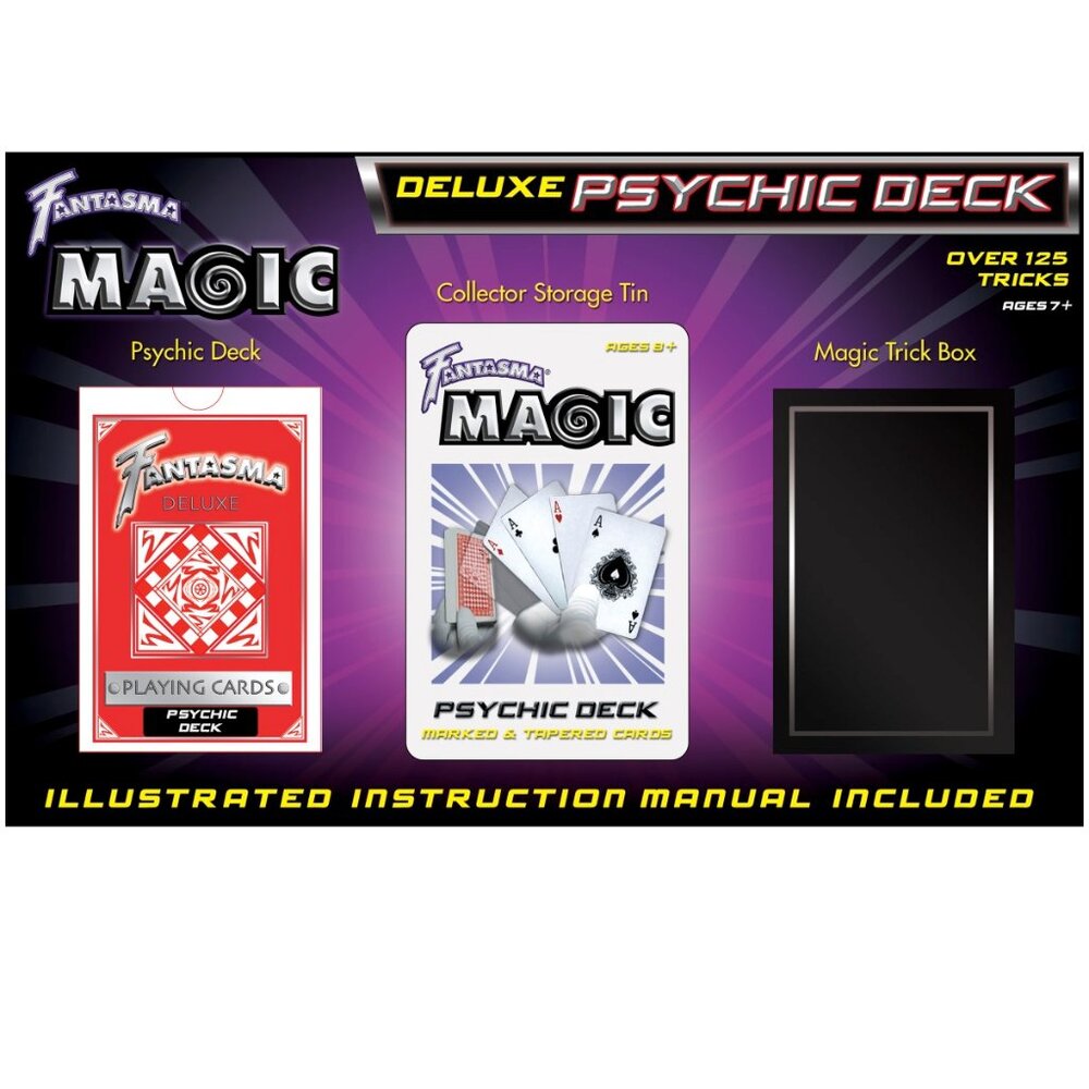New in Box Fantasma Magic Deluxe Psychic Deck Set For Age 7+